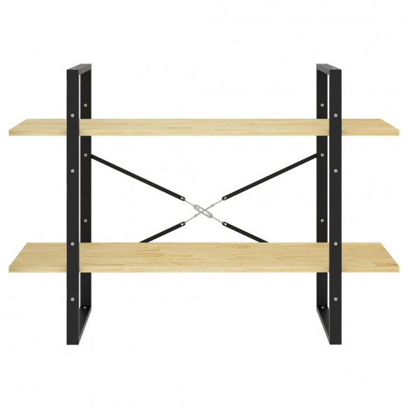 Bibliothèque à 2 niveaux 100x30x70 cm Bois de pin massif Bibliothèque à 2 niveaux 100x30x70 cm Bois de pin massif
