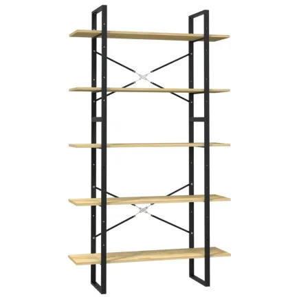 Bibliothèque à 5 niveaux 100x30x175 cm Bois de pin 2