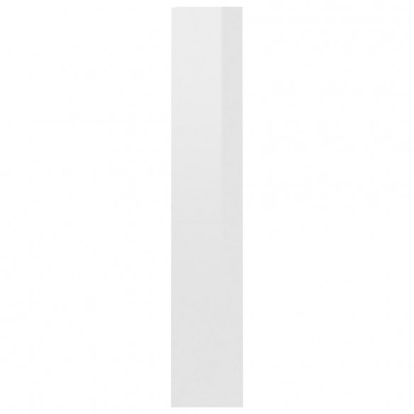 Bibliothèque à 4 niveaux Blanc brillant 60x24x142 cm Aggloméré Bibliothèque à 4 niveaux Blanc brillant 60x24x142 cm Aggloméré