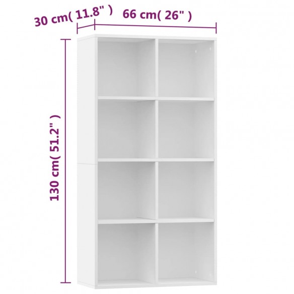 Bibliothèque/Buffet Blanc 66x30x130 cm  Bibliothèque/Buffet Blanc 66x30x130 cm