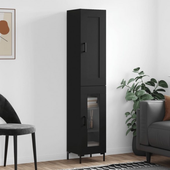 Buffet haut Noir 34,5x34x180 cm 