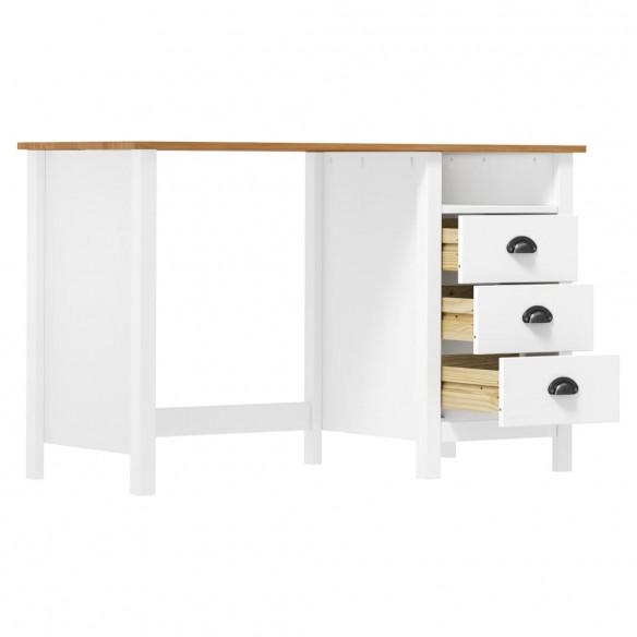 Bureau Hill avec 3 tiroirs 120x50x74 cm Pin solide Bureau Hill avec 3 tiroirs 120x50x74 cm Pin solide