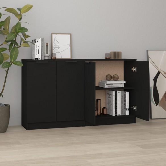 Buffets 2 pcs Noir 60x30x70 cm 