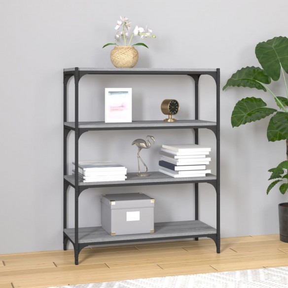 Bibliothèque Sonoma gris 80x33x100 cm  acier