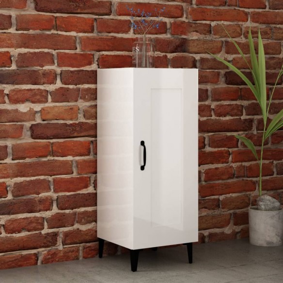 Buffet Blanc brillant 34,5x34x90 cm 