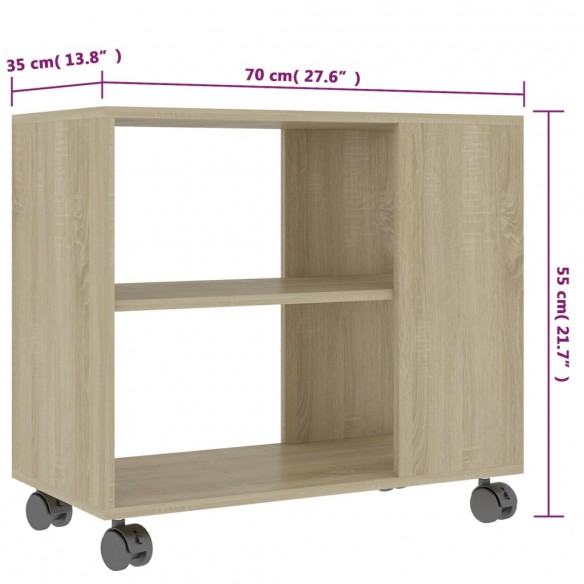 Table d'appoint Chêne sonoma 70x35x55 cm  Table d'appoint Chêne sonoma 70x35x55 cm
