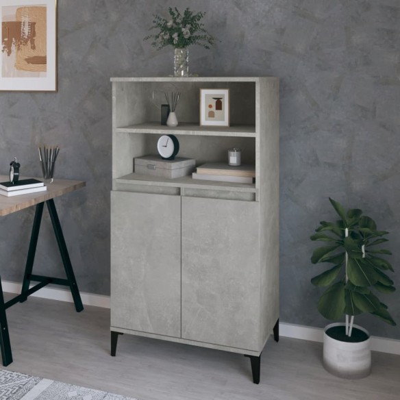 Buffet haut Gris béton 60x36x110 cm 
