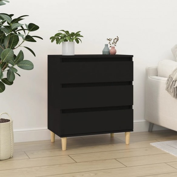 Buffet Noir 60x35x70 cm 