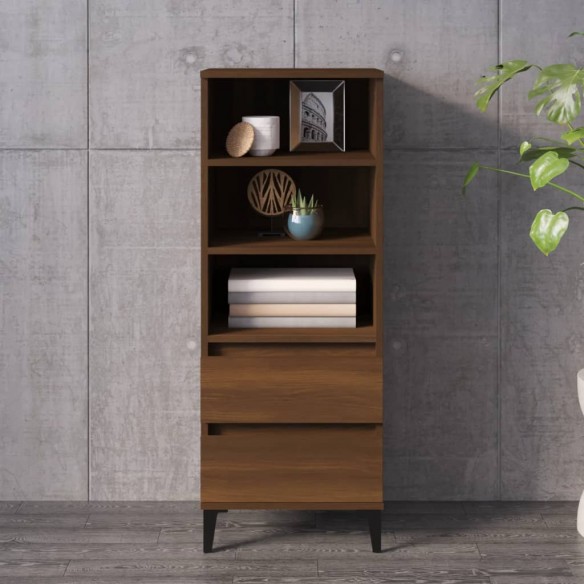 Buffet haut Chêne marron 40x36x110 cm 