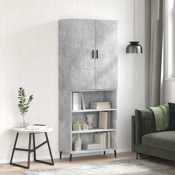 Buffet haut Gris béton 69,5x34x180 cm 