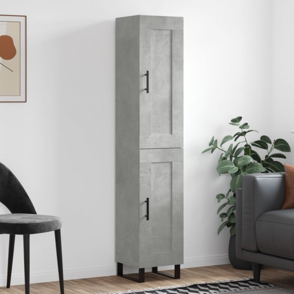 Buffet haut Gris béton 34,5x34x180 cm 