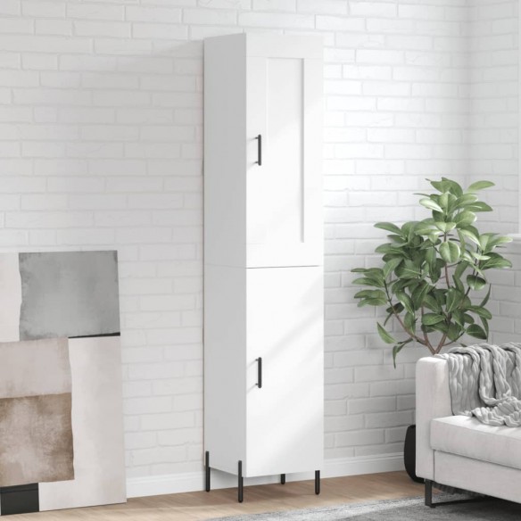 Buffet haut Blanc brillant 34,5x34x180 cm 