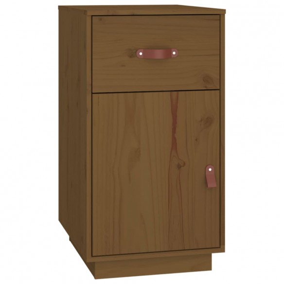 Bureau avec armoires Marron miel 135x50x75cm Bois massif de pin