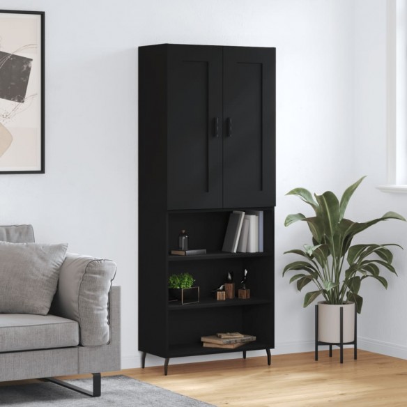 Buffet haut Noir 69,5x34x180 cm 
