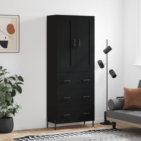 Buffet haut Noir 69,5x34x180 cm 