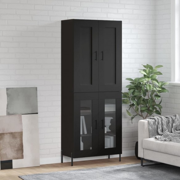 Buffet haut Noir 69,5x34x180 cm 