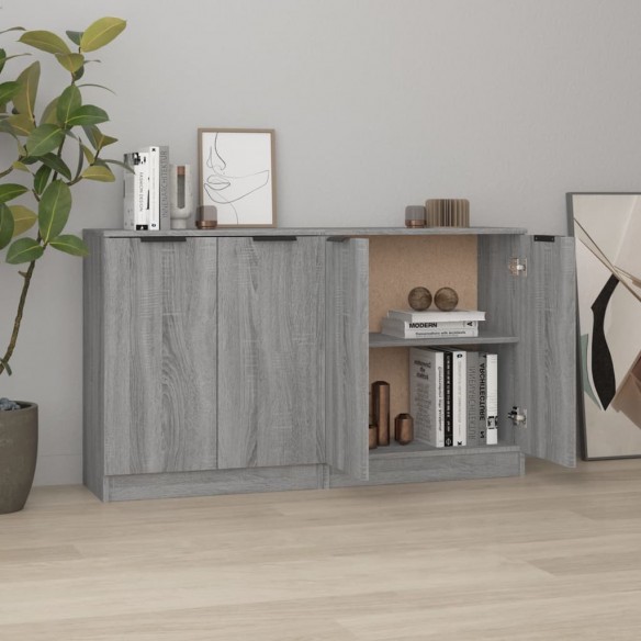 Buffets 2 pcs Sonoma gris 60x30x70 cm 
