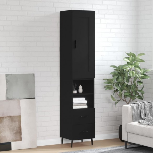 Buffet haut Noir 34,5x34x180 cm 