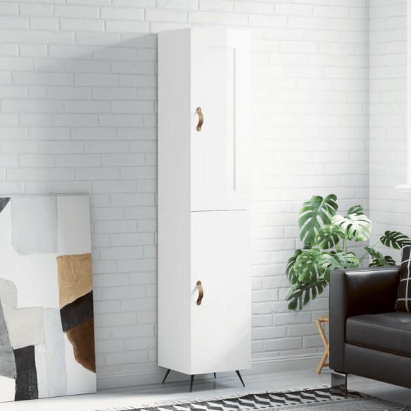 Buffet haut Blanc brillant 34,5x34x180 cm 