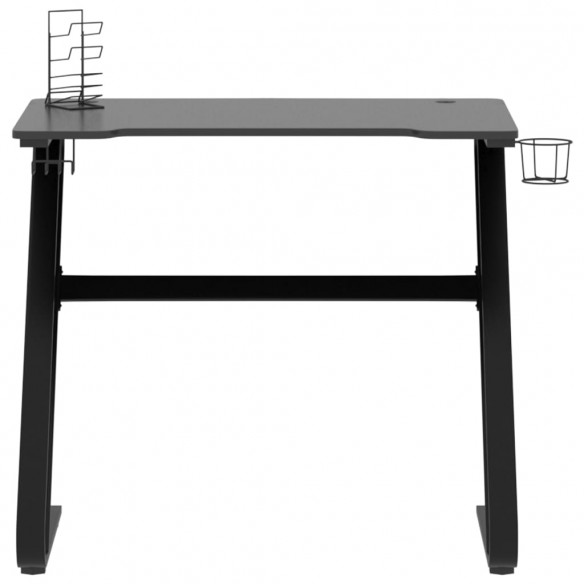 Bureau de jeu avec pieds en forme de ZZ Noir 90x60x75 cm Bureau de jeu avec pieds en forme de ZZ Noir 90x60x75 cm