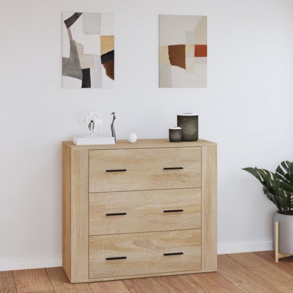 Buffet Chêne sonoma 80x33x70 cm 