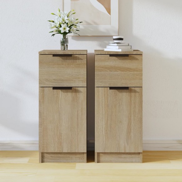Buffets 2 pcs Chêne Sonoma 30x30x70 cm 
