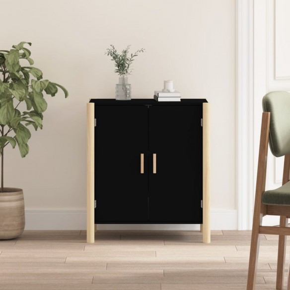 Buffet Noir 62x38x70 cm 