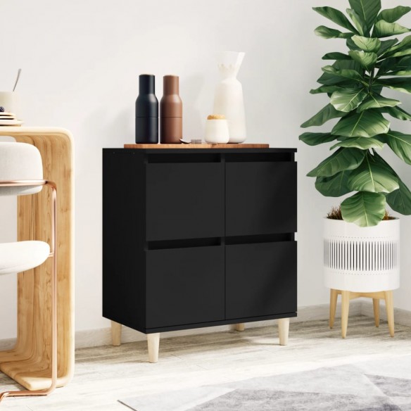 Buffet Noir 60x35x70 cm 