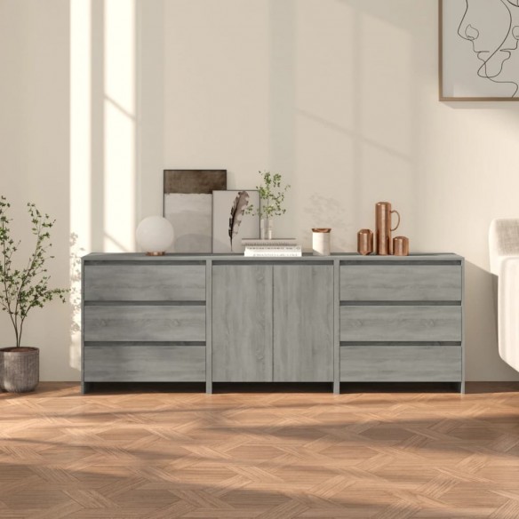 Buffets 3 pcs Sonoma gris 