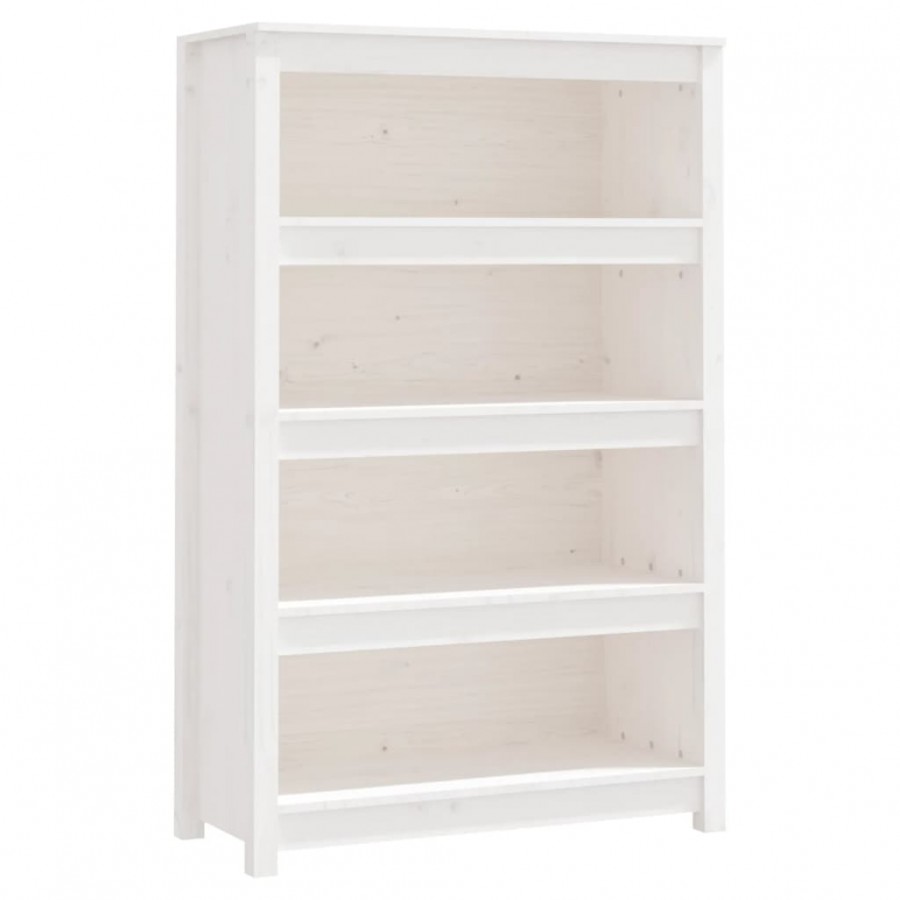 Bibliothèque Blanc 80x35x126 cm Bois de pin massif