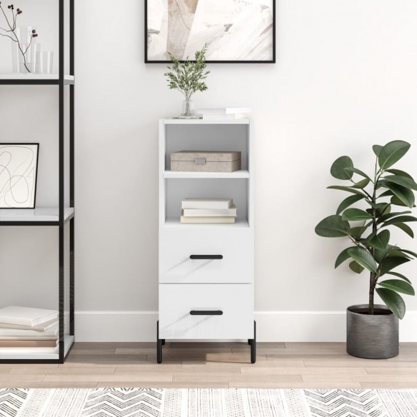 Buffet Blanc brillant 34,5x34x90 cm 
