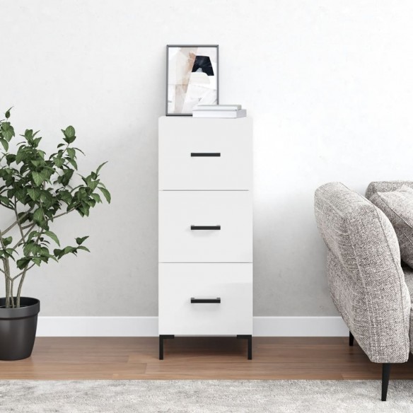 Buffet Blanc brillant 34,5x34x90 cm 