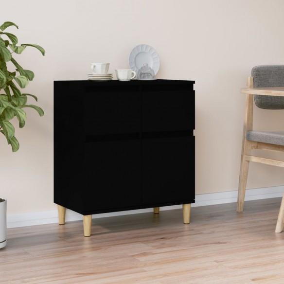 Buffet Noir 60x35x70 cm 