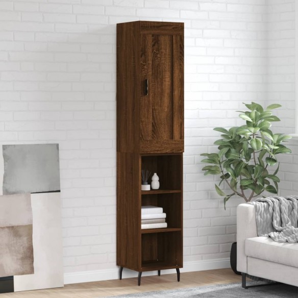 Buffet haut Chêne marron 34,5x34x180 cm 