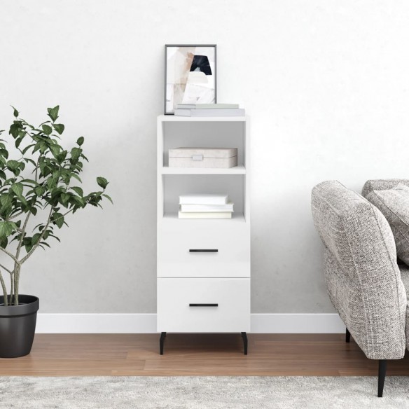 Buffet Blanc brillant 34,5x34x90 cm 