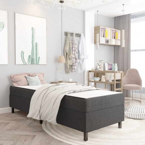 Lit Gris foncé Tissu 80x200 cm