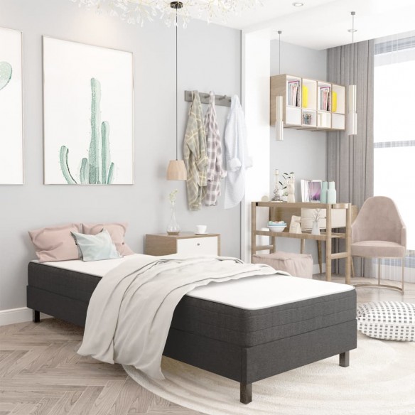 Lit Gris Tissu 80x200 cm