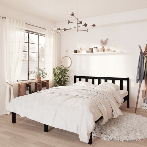 Lit Bois de pin massif 140x190 cm