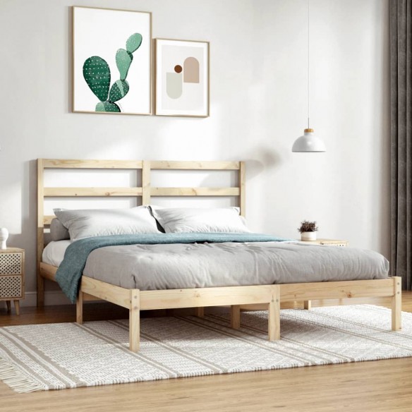 Lit Bois de pin massif 140x200 cm