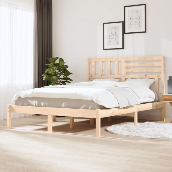 Lit Bois de pin massif 140x200 cm