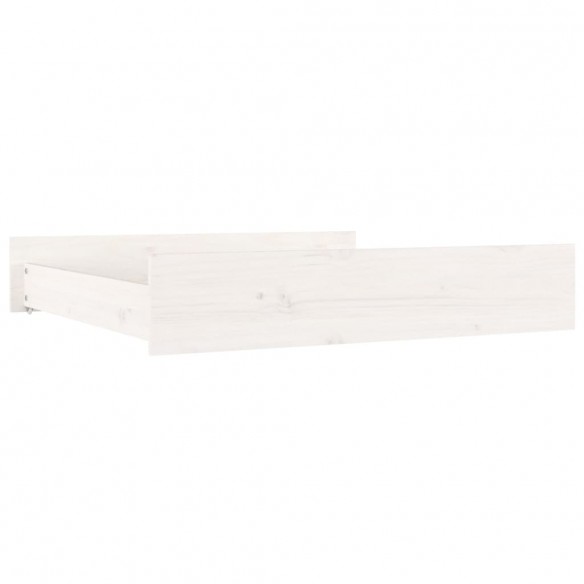 Tiroirs de lit 2 pcs blanc Bois de pin massif Tiroirs de lit 2 pcs blanc Bois de pin massif