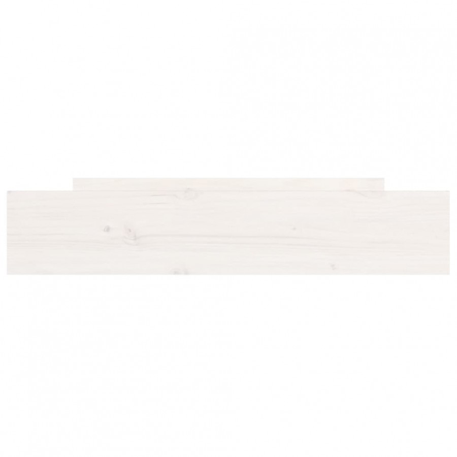 Tiroirs de lit 2 pcs blanc Bois de pin massif