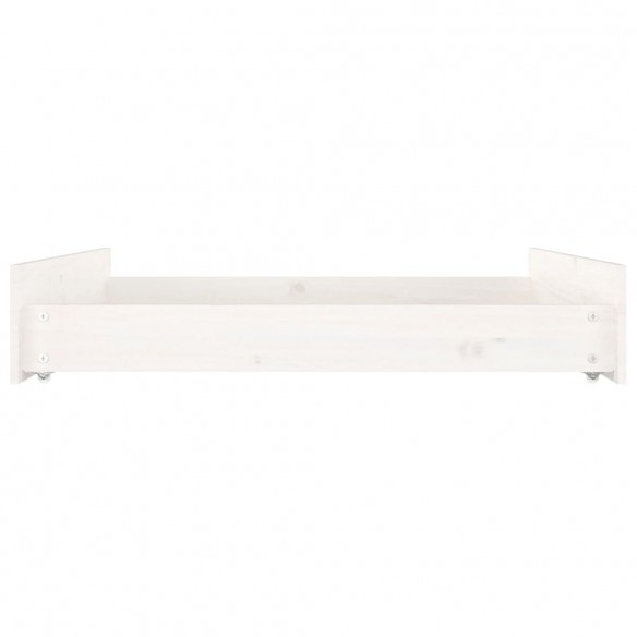 Tiroirs de lit 2 pcs blanc Bois de pin massif Tiroirs de lit 2 pcs blanc Bois de pin massif