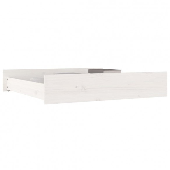 Tiroirs de lit 2 pcs blanc Bois de pin massif Tiroirs de lit 2 pcs blanc Bois de pin massif