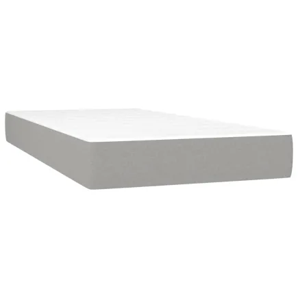 Matelas de lit à ressorts ensachés Gris clair 90x200x20cm Tissu 2