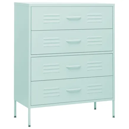 Commode Vert menthe 80x35x101,5 cm Acier 2