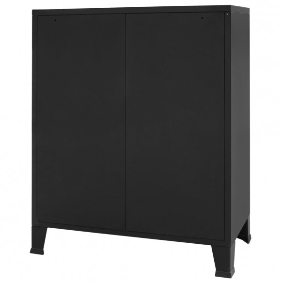 Commode à tiroirs Métal Style Industriel 78 x 40 x 93 cm Noir Commode à tiroirs Métal Style Industriel 78 x 40 x 93 cm Noir