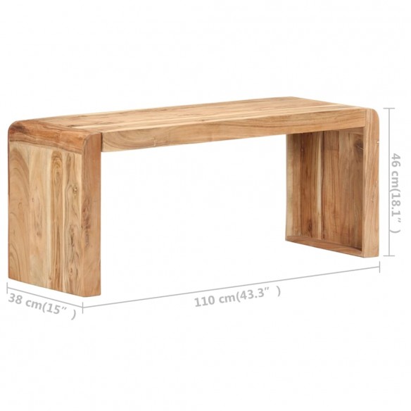 Banc 110x38x46 cm Bois solide d'acacia Banc 110x38x46 cm Bois solide d'acacia