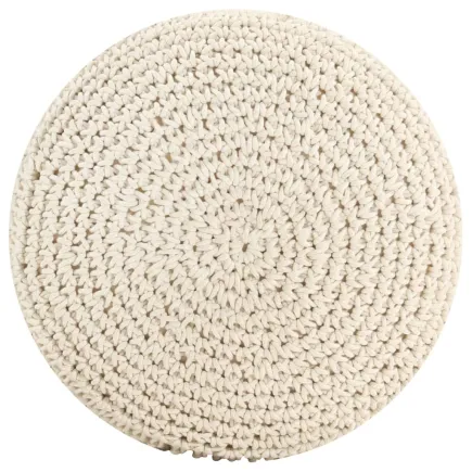 Pouf fait à la main en macramé 45x30 cm Coton 2