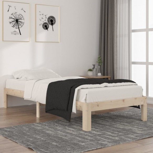 Lit Bois de pin massif 90x200 cm
